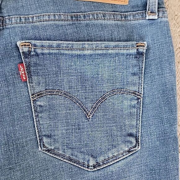 Levi's 711 Skinny Distressed Cuffed Frayed Hem Jeans - Size 27 - Picture 6 of 14
